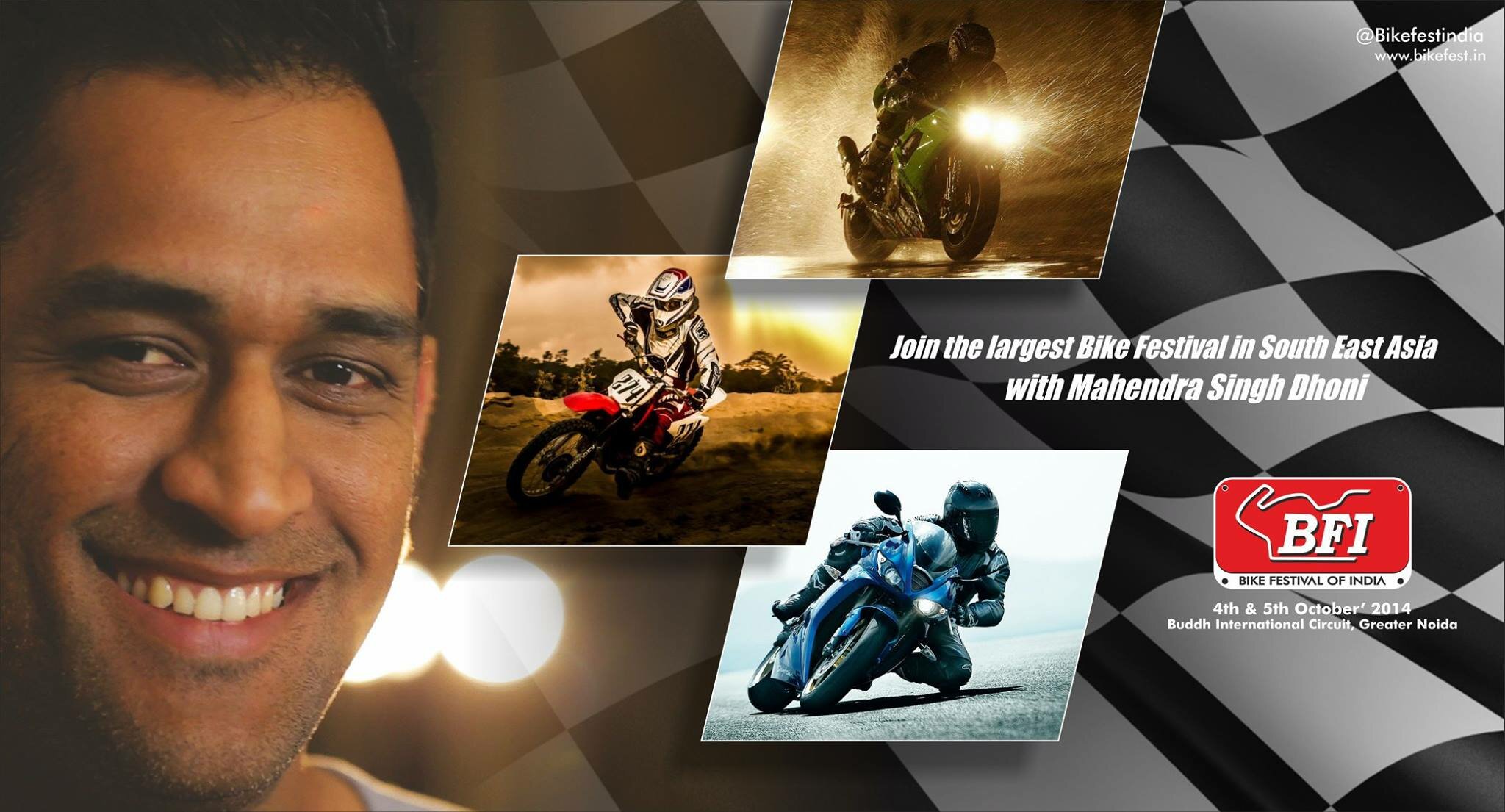 Ride with Dhoni at the Bike Festival of India